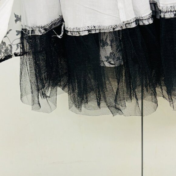 H&R London Graphite Flower Outline 50s Rockabilly Classic Punk Dress NWT Sz 6 - Picture 6 of 16